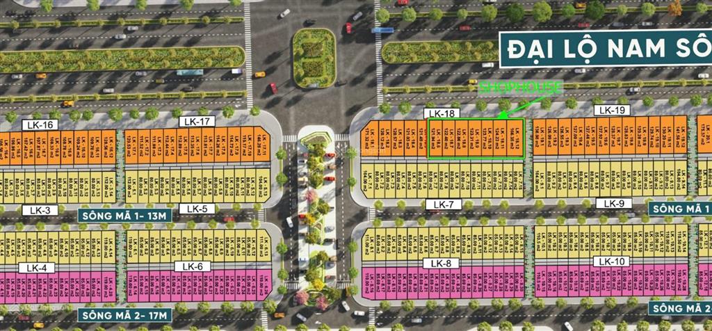 Cần chuyển nhượng căn shophouse, lk18 trục chính vườn hoa đối diện cổng vinhomes