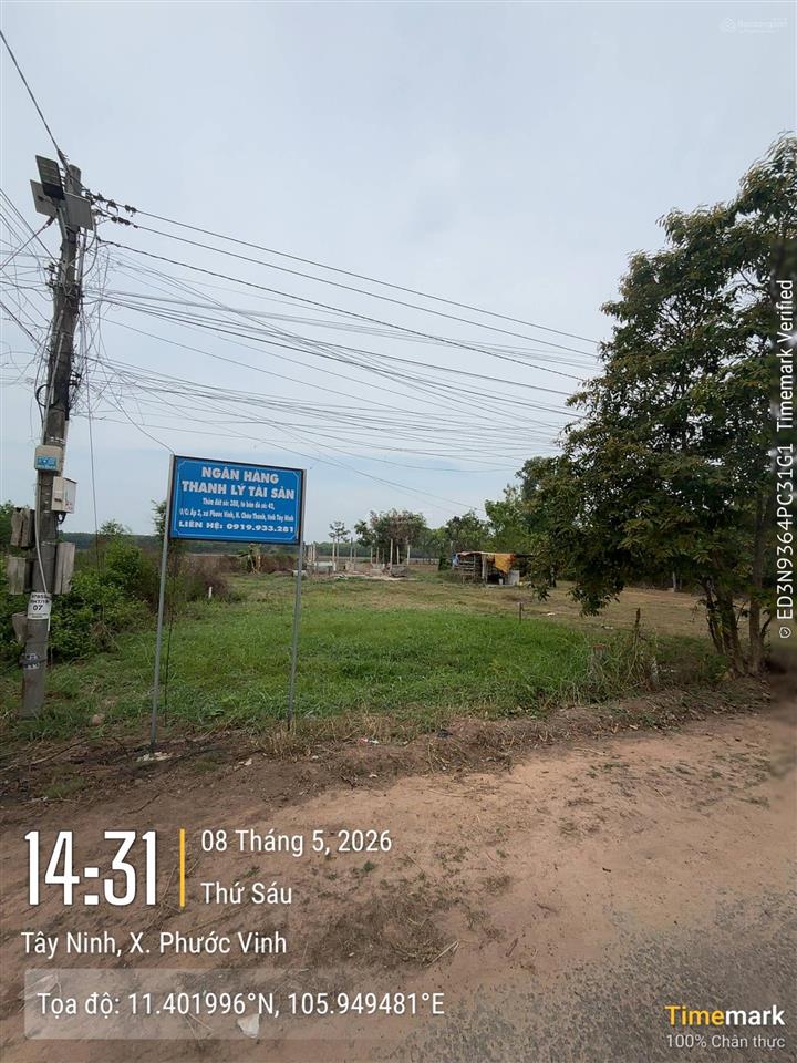 Ngân hàng thanh lý tài sản xã phước vĩnh, huyện châu thành, tây ninh 400 triệu