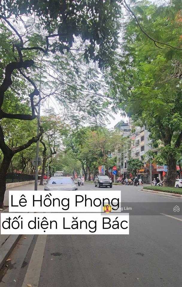 Trung tâm quyền lực mp lê hồng phong, mặt tiền 6m, đối diện lăng bác