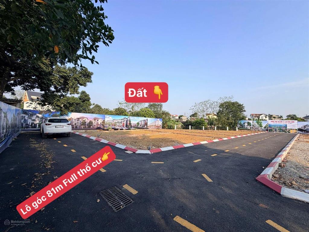 Lô góc 2 mặt tiền diện tích 81m2 full thổ cư giá loanh quanh 1tỷ590, mặt tiền 6,96m nở hậu
