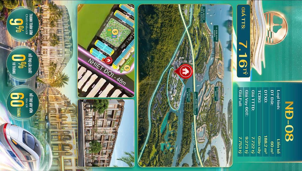 Shophouse nhiệt đới 08 cạnh góc cửa ngõ dự án thẳng công viên 8ha, cách 1km ga depot 0946 455 ***