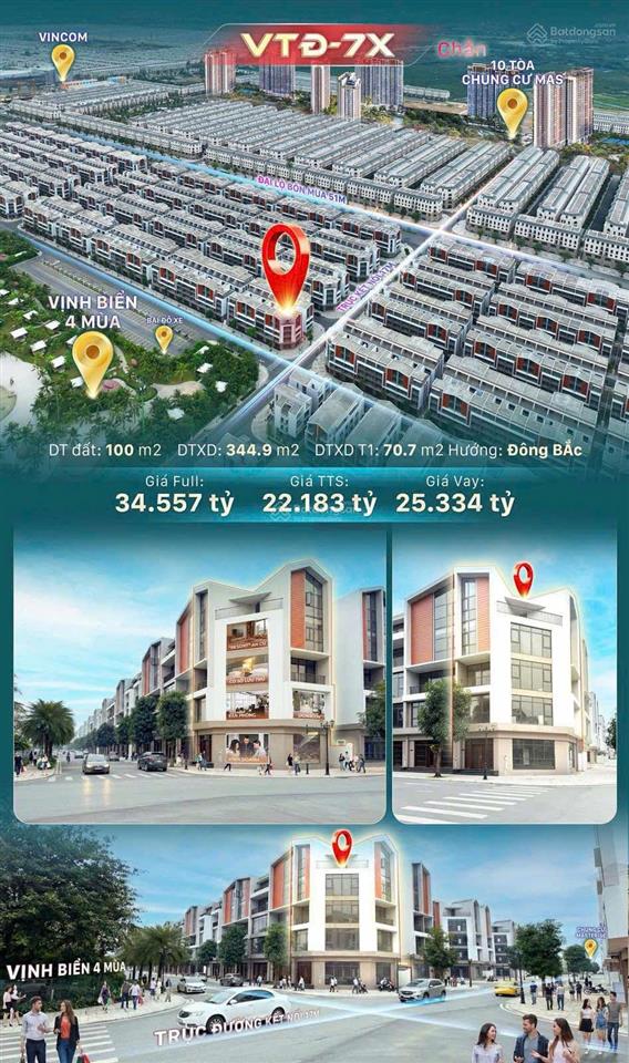 Chính chủ cần bán căn góc vịnh thiên đường 7x,diện tích 100m2 giá bán 21,5 tỷ 0379 132 ***
