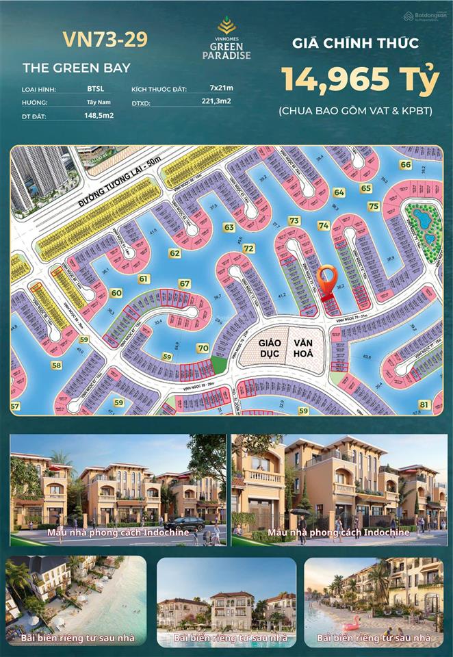 [hàng hiếm có phí dv] biệt thự có bãi biển sau nhà khép kín chỉ 14,99 tỷ++, mua là lời ngay!