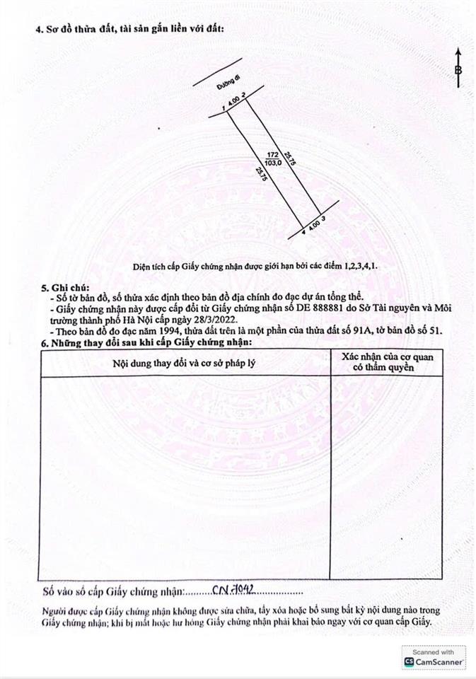 Bán 103m² đất tại đồng nhân, hải bối, đông anh, hà nội sát cạnh dự án thành phố thông minh