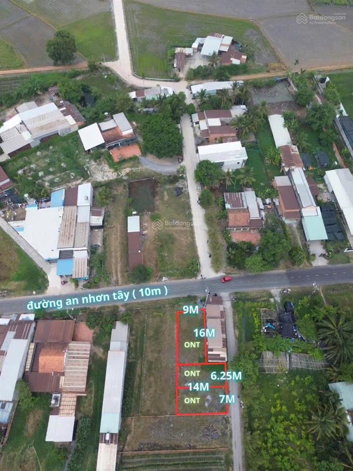 Chủ gửi tôi bán đất mt đường an nhơn tây, 1,28 tỷ, 144 m2, mặt tiền 9m, mong gặp khách thiện chí