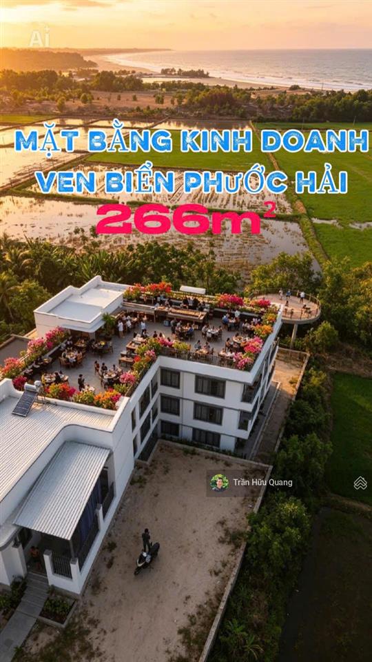 Bán đất phước hải đất mặt tiền đường ven biển view biển 266m2
