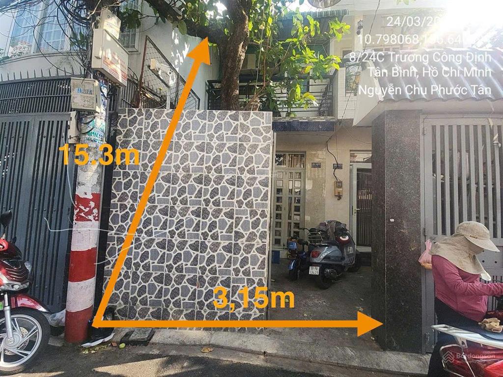 49,1 m2 đường ô tô hẻm 405 trường chinh, quận tân bình hcm giá khởi điểm đồng