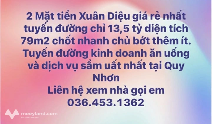 Sở hữu nhà 2 mặt tiền Xuân Diệu, kinh doanh sầm uất, giá chỉ 13.5 tỷ
