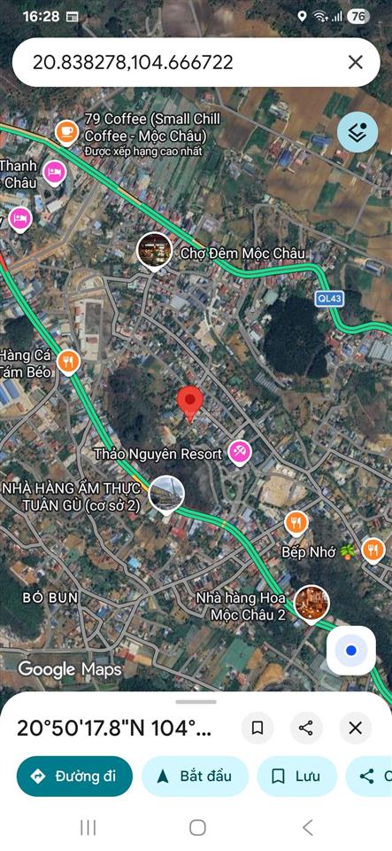 Bán đất thổ cư thị trấn mộc châu sơn la, dt 1800m2, gần 600m2 thổ cư. 0962 147 ***