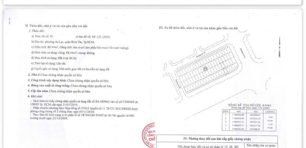 Ngân hàng thanh lý tài sản mặt tiền võ văn kiệt, phường an lạc, bình tân 6,680 tỷ