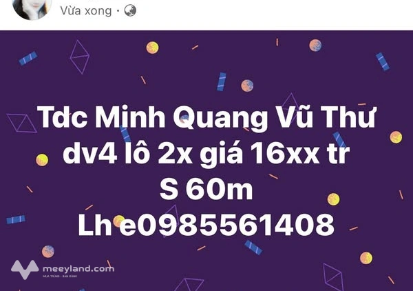 Lô đất vuông vắn, sổ đỏ sẵn sàng, tại Thái Bình