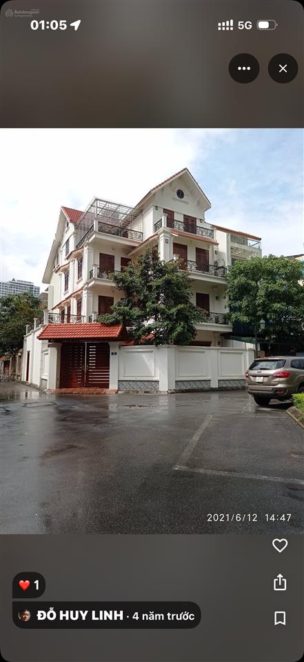 Biệt thự 88,6 tỷ, 235m2, mặt tiền 8m khu đô thị thành phố giao lưu phạm văn đồng