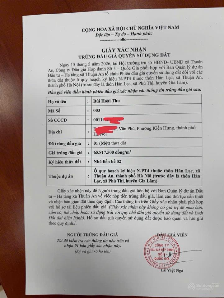 Chính chủ bán đất đấu giá phú thị mặt tiền 8m, dt 96m giá rẻ hơn nhiều so với khu vực