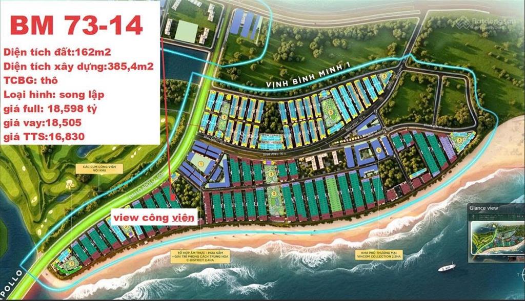 Cắt lỗ 500tr siêu phẩm song lập view công viên bm 73 14 diện tích 162m2 giá tts chỉ 16,83 tỷ