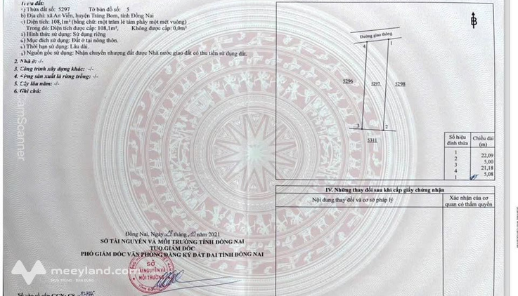 Cơ hội sở hữu ngay lô đất mặt tiền cực đẹp tại An Viễn, Trảng Bom, Đồng Nai