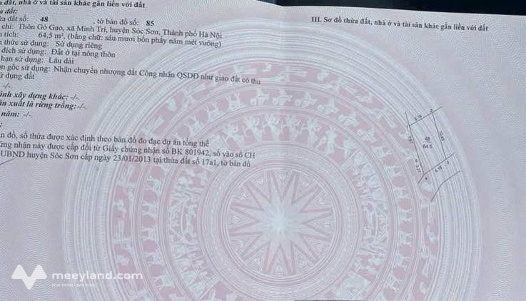 Siêu phẩm đất nền thôn Gò Gạo, xã Kim Anh, Sóc Sơn, Hà Nội đây ạ