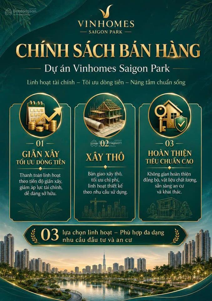 Bán dự án vinhomes sai gon park hóc môn giá tốt đầu tư