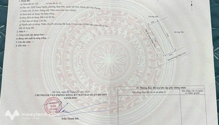 Bán đất lô góc 2 mặt tiền Trung Nghĩa, Đồ Sơn - Ô tô tận nơi