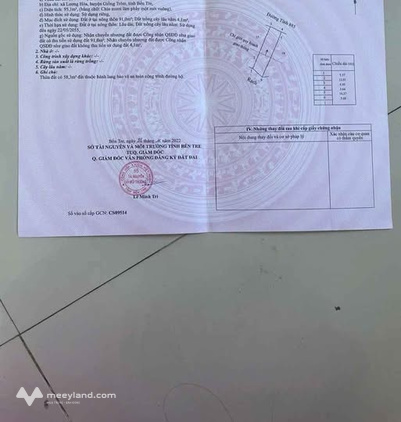 Nhà mặt tiền Lương Hòa, Bến Tre - Kinh doanh sầm uất, giá hời
