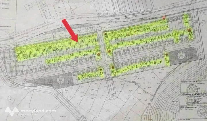 Đất đấu giá 140m2 mặt tiền 7m, view vườn hoa tại Quang Sơn, Lập Thạch