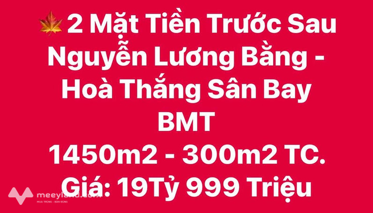 Đất 2 mặt tiền sân bay Buôn Mê Thuột - 1450m2 - Kinh doanh bao la