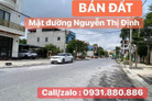 Cần bán nhanh lô đất mặt tiền đường Nguyễn Thị Định, Thanh Châu, Phủ Lý, Hà Nam