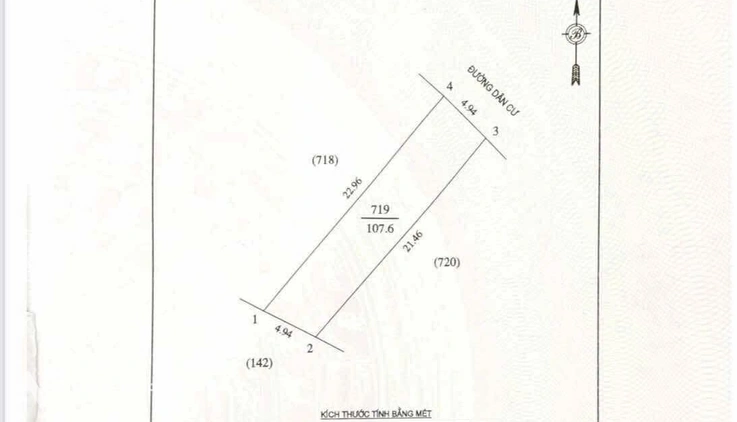 Cần bán lô đất vuông vắn với diện tích 107.6m2, tọa lạc tại ngõ Hoàng Tá Thốn