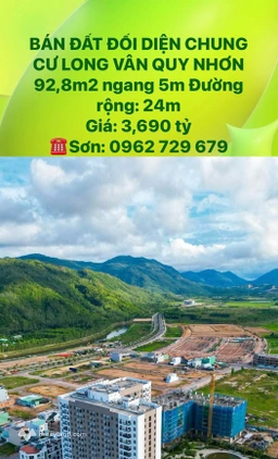 Siêu phẩm đất nền đối diện chung cư Long Vân, thành phố Quy Nhơn