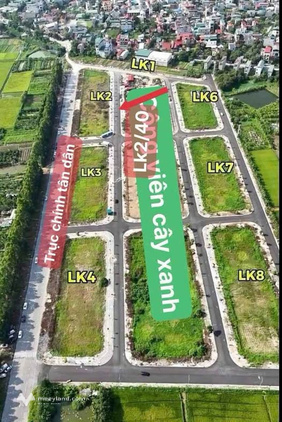 Bán lô đất LK2-40, Đông Tân Dân, Việt Hòa, Hải Dương - 76.5m2, mặt tiền 4.5m, nhìn công viên
