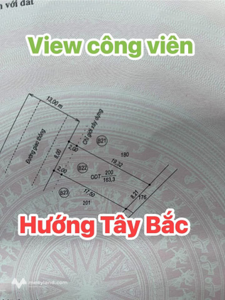 Bán đất 163m2 view công viên, gần bệnh viện Cuba, thành phố Đồng Hới