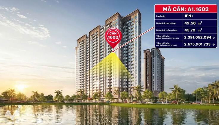 Căn hộ 1 phòng ngủ, view hồ tại K-Park Avenue Vinhomes Thanh Hóa, giá hấp dẫn