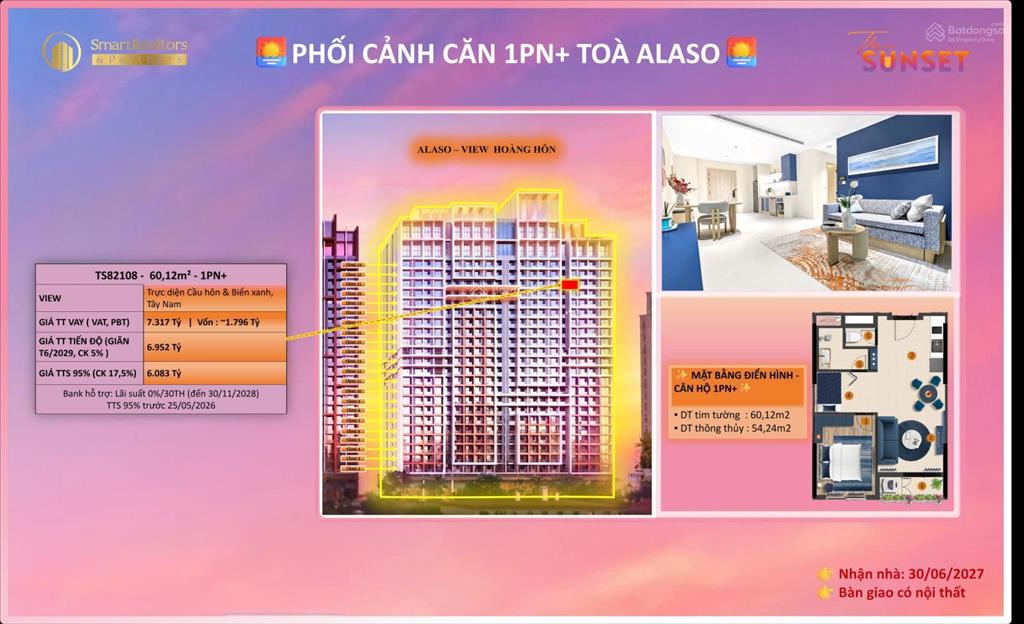 Bán căn 1pn view biển & cầu hôn, ngắm pháo hoa 365 ngày trong năm, 0936 616 ***