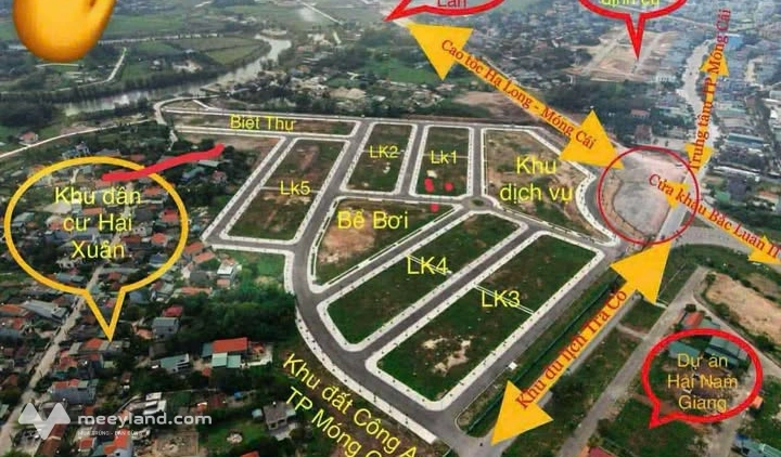 Bán đất 108m² gần Cao tốc Bắc Luân 2, Móng Cái, vị trí đắc địa, tiềm năng sinh lời cao