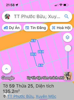 Đất vàng Xuyên Mộc, thổ cư 100%, mặt tiền nhựa, giá chỉ 2,1 tỷ