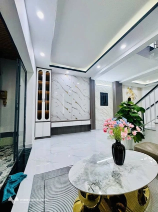 Nhà 1 lầu hẻm xe hơi 5x12m, 3 ngủ, sân thượng - Thạnh Lộc, Quận 12