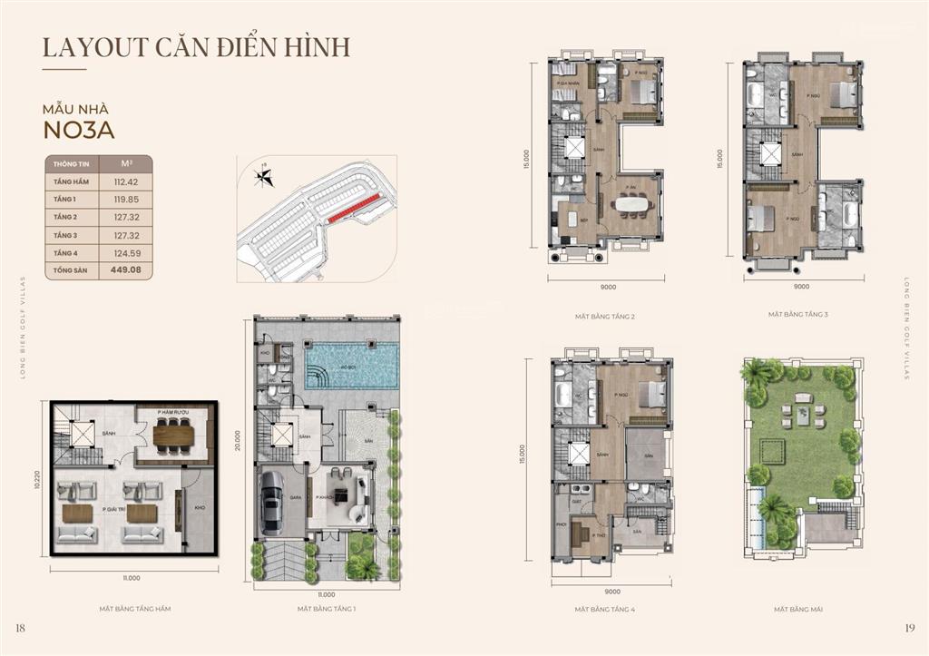 Dinh thự long biên golf villas diện tích 220m2 100 tỷ