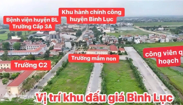 Bán gấp đất mặt đường kinh doanh, trung tâm thị trấn Bình Mỹ, Hà Nam, giá hời