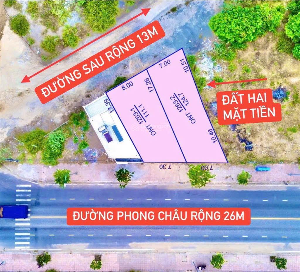 Đất 2 mặt tiền đ. phong châu nam nha trang 111,1m², ngang 7,3m giá 42 tr/m2