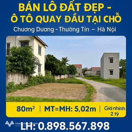 Đất vàng Chương Dương 80m² vuông vắn, ô tô tự quay đầu, giá 2 tỷ