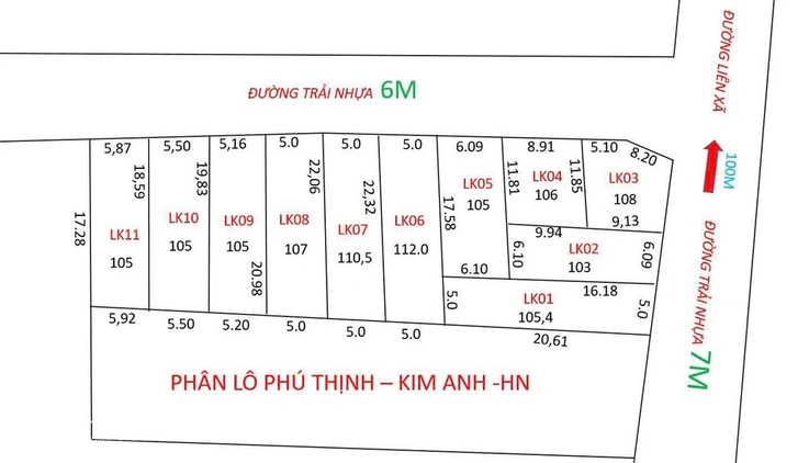 Mặt tiền quyền lực, đường ô tô tránh Sóc Sơn, giá đầu tư dưới 3 tỷ