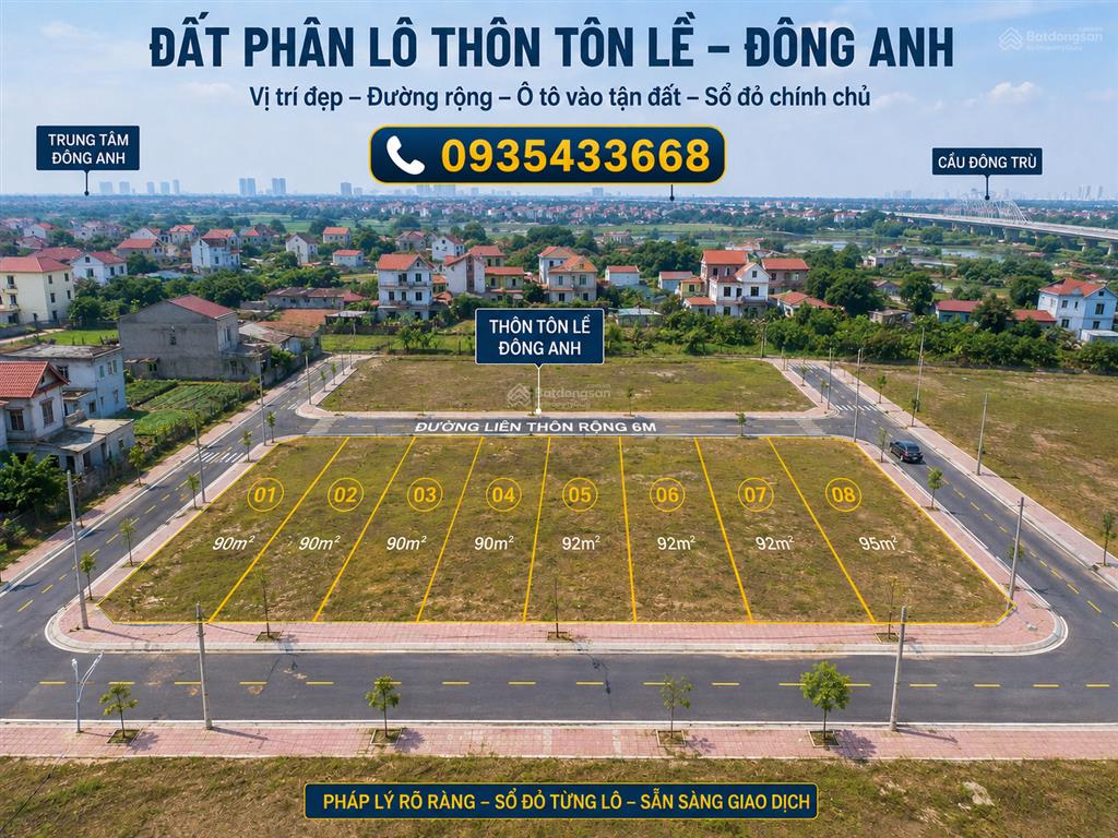 Giá hời bán lô đất 100m2 ô tô tránh đông anh gần vinhome cổ loa giá 18 tỷ