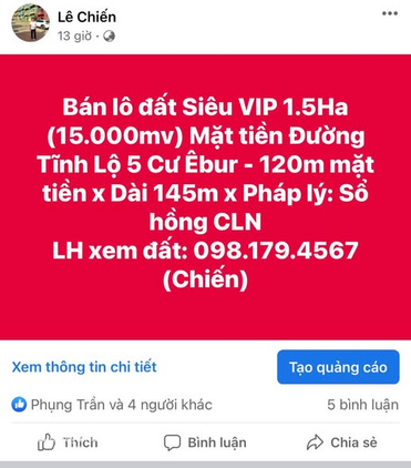 Mảnh đất rộng lớn tại Cư Êbur, Buôn Ma Thuột, mở ra cơ hội đầu tư và phát triển