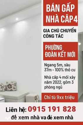 Siêu phẩm nhà cấp 4 mới xây năm 2022, tọa lạc tại Phường Đoàn Kết Mới, khu dân cư đông đúc