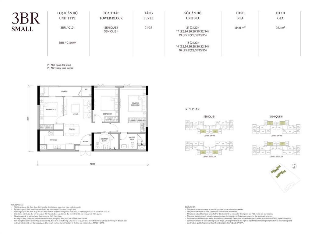 Căn 3pn tòa sen 2 diện tích 84,9m2 ban công tây bắc view bể bơi giá tốt the senique capitaland