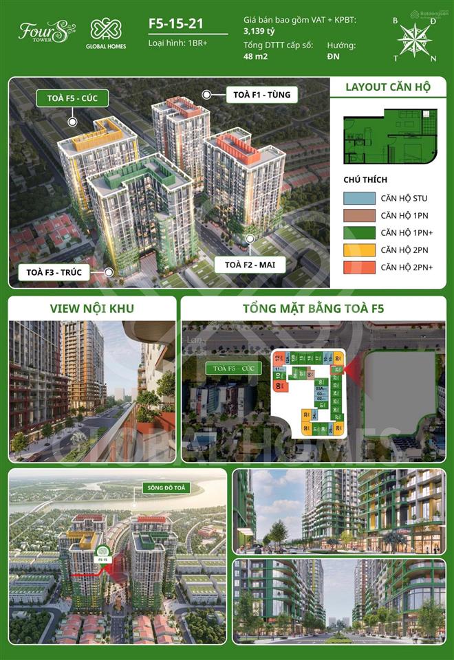 Căn hộ sungroup trung tâm tp đà nẵng (view biển, view sông). giá 2tỷ2 (full giá)