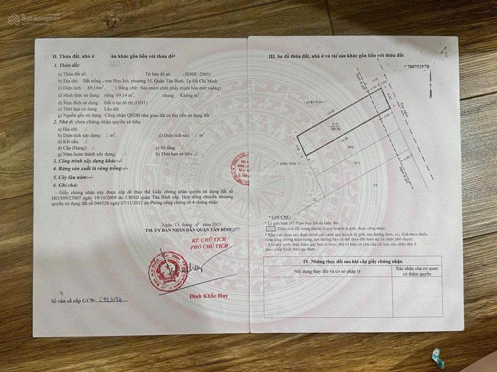 Giám giá lô đất 2 mt . 69m. 4x15m2 .7,1tỷ còn thương lượng