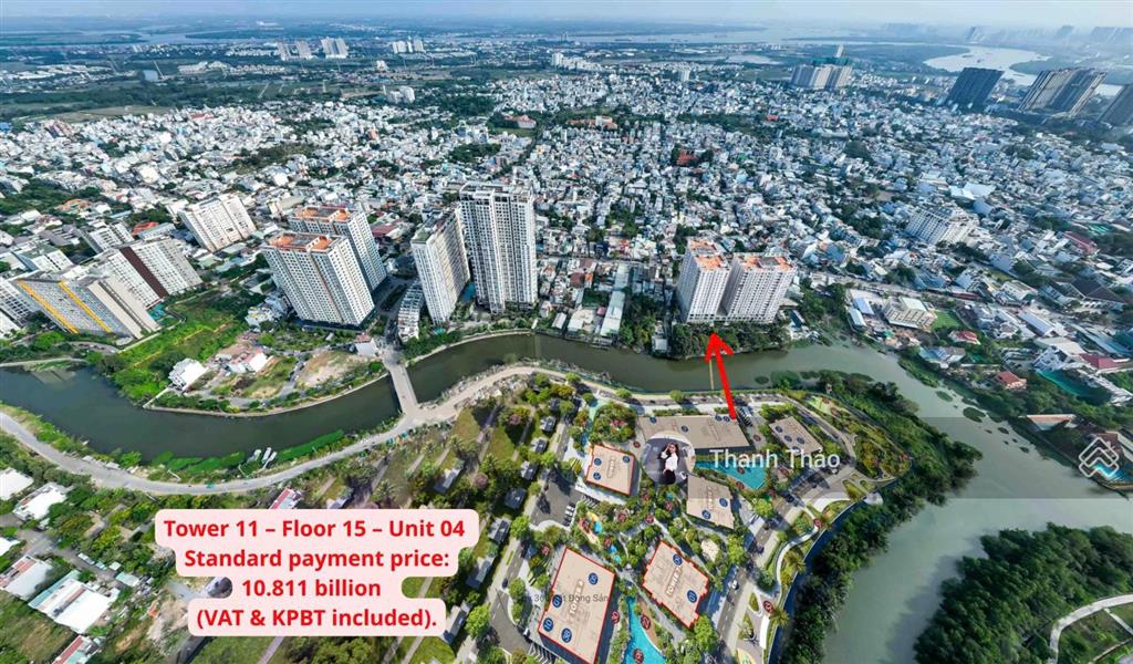 The privé giá 9,3 tỷ diện tích 80,6m2 tầng cao view 3 mặt sông tt chỉ 6,8% ký hđmb