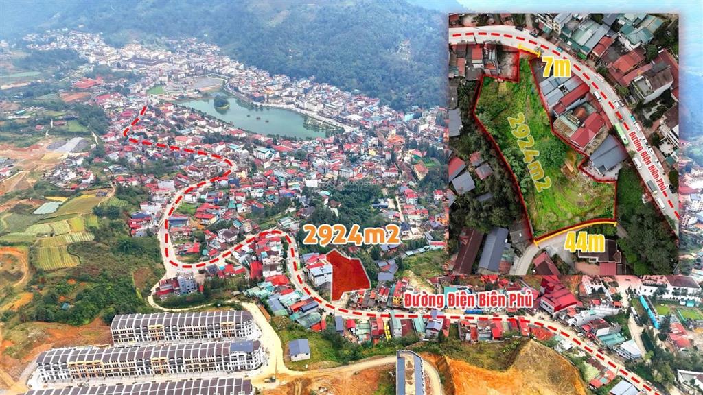 Sapa gần 3.000m2 vị trí vàng 2 mặt tiền trung tâm sapa. giá bán 70 tỷ