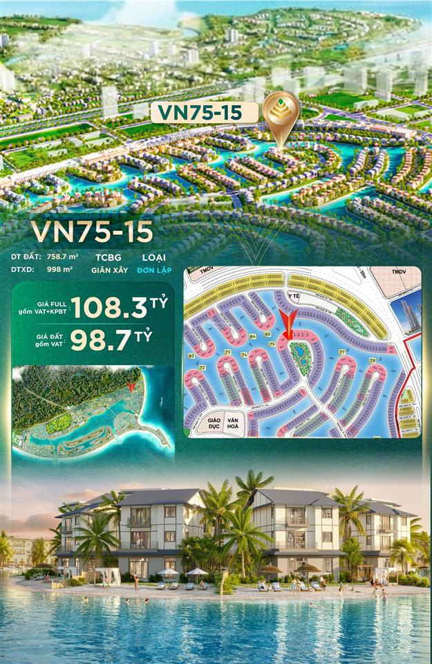 Siêu dinh thự đơn lập vn7515 đỉnh cao bất động sản biển tài sản truyền đời cho gia tộc