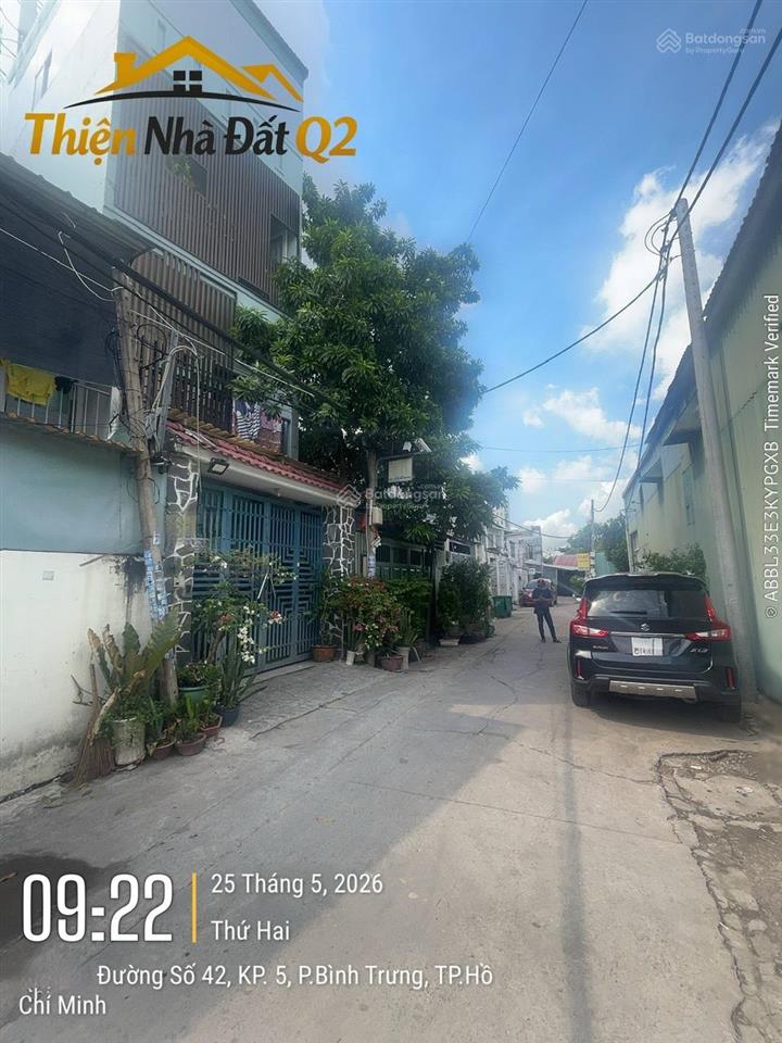 Nhà 4 tầng bình trưng đông 83m hẻm 2 xe tải tránh gần bv lê văn thịnh giá 9,5 t
